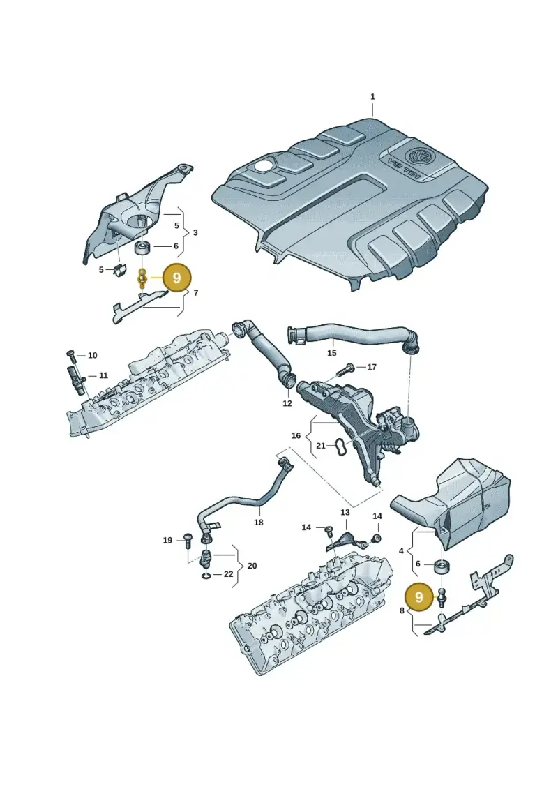 WHT000341 — Volkswagen Touareg (2017-2023) diagram 439103095, position 9