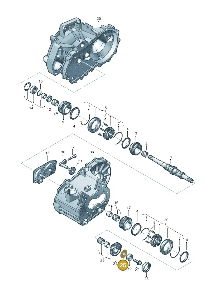 WHT000363 — Volkswagen Polo (2012-2014) diagram 747311370, position 25