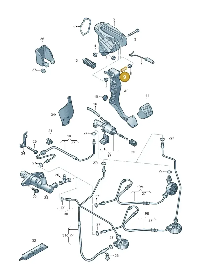 WHT000671 — Volkswagen Caddy kombi (2015-2020) diagram 718721250, position 9