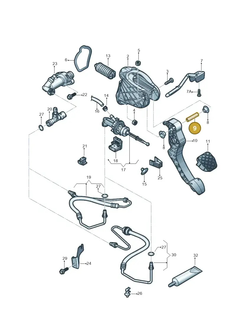 WHT000671 — Volkswagen Jetta 1.6 (2014-2018) diagram 854721025, position 9