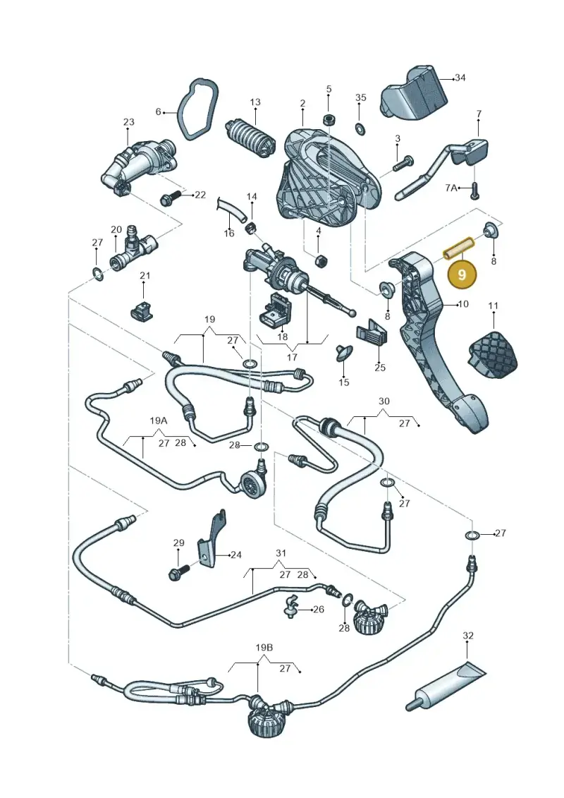 WHT000671 — Volkswagen Beetle (2016-2019) diagram 789721025, position 9
