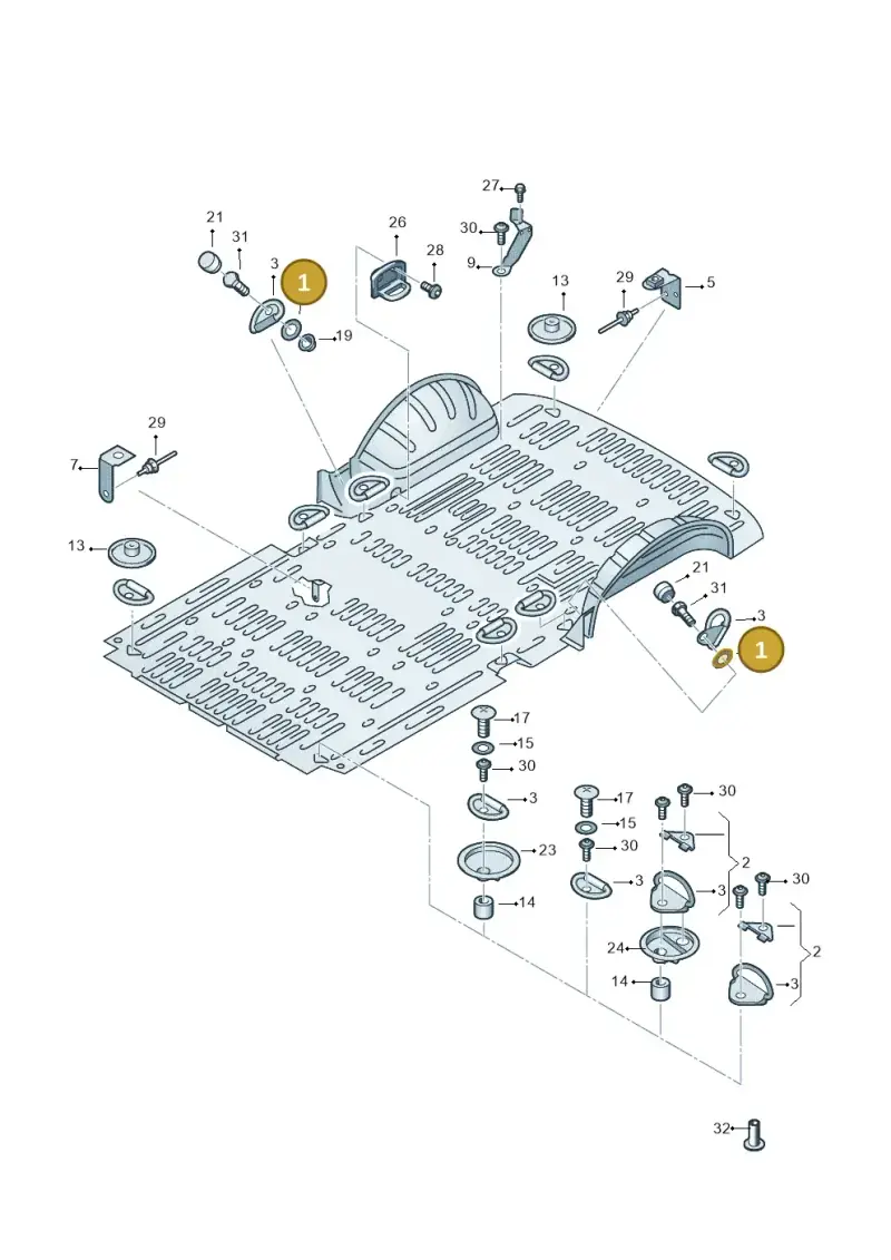 WHT000724 — Volkswagen Caravelle (2019-2024) diagram 861801015, position 1