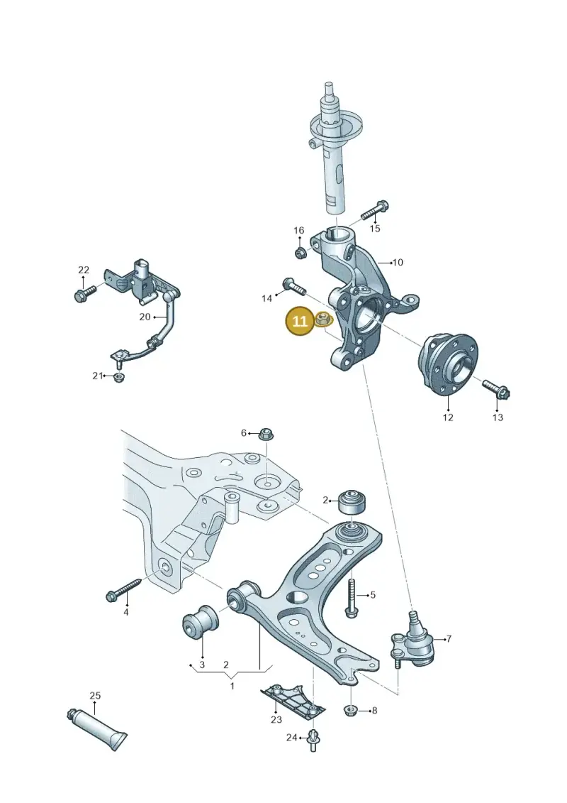 WHT000785 — Volkswagen Passat estate (2023-) diagram 5h0407000, position 11