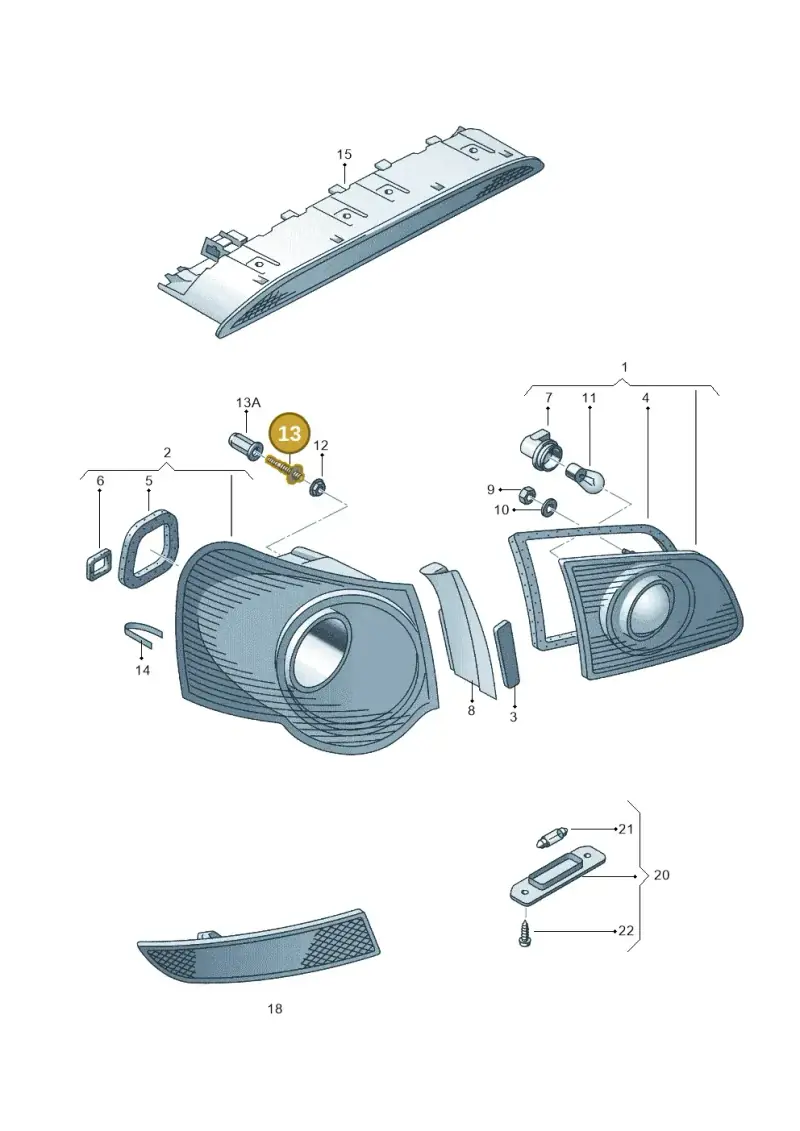 WHT000813 — Volkswagen Passat estate (2008-2011) diagram 460945010, position 13