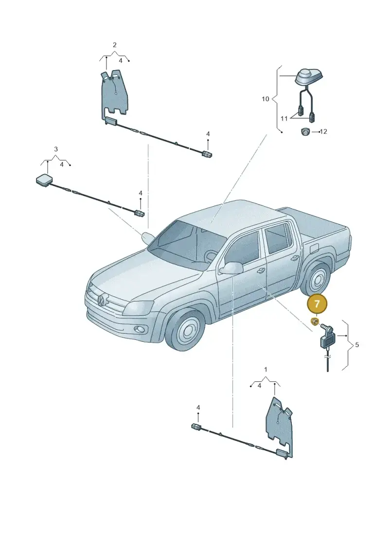 WHT000868 — Volkswagen Amarok twin cab (2022-) diagram 683035100, position 7