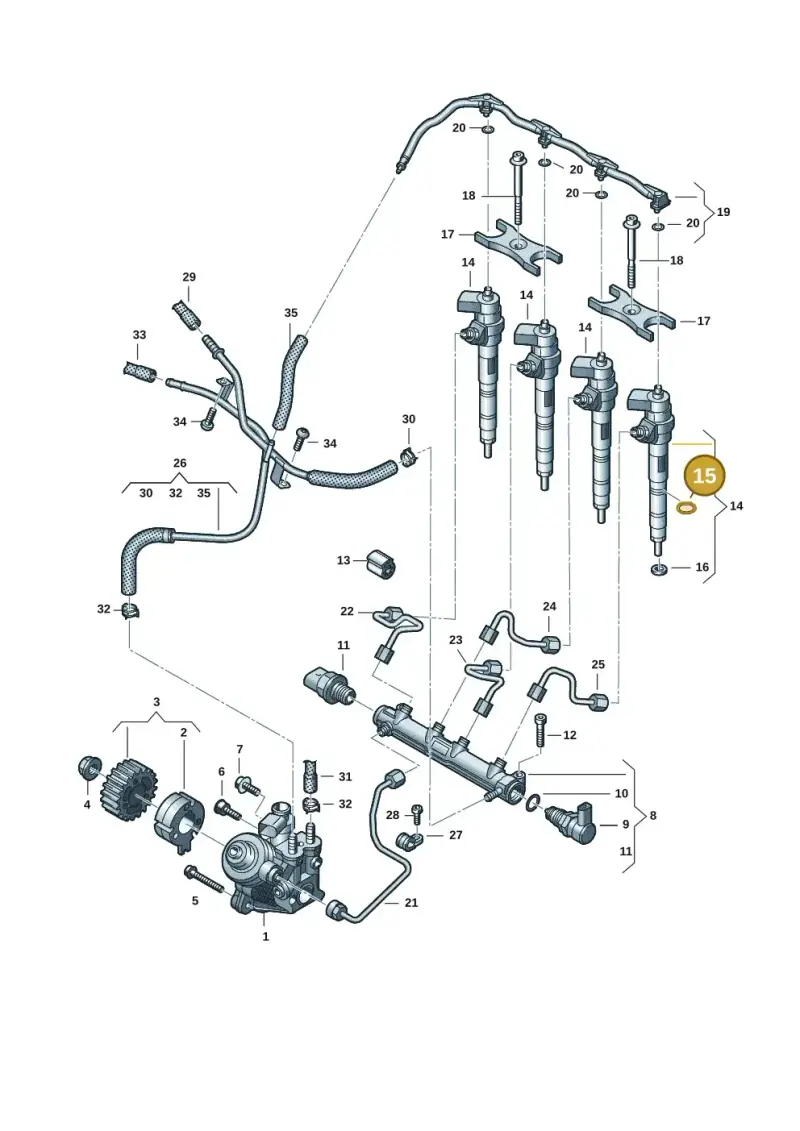 WHT000884 — Volkswagen Passat estate (2023-) diagram 2ka130010, position 15