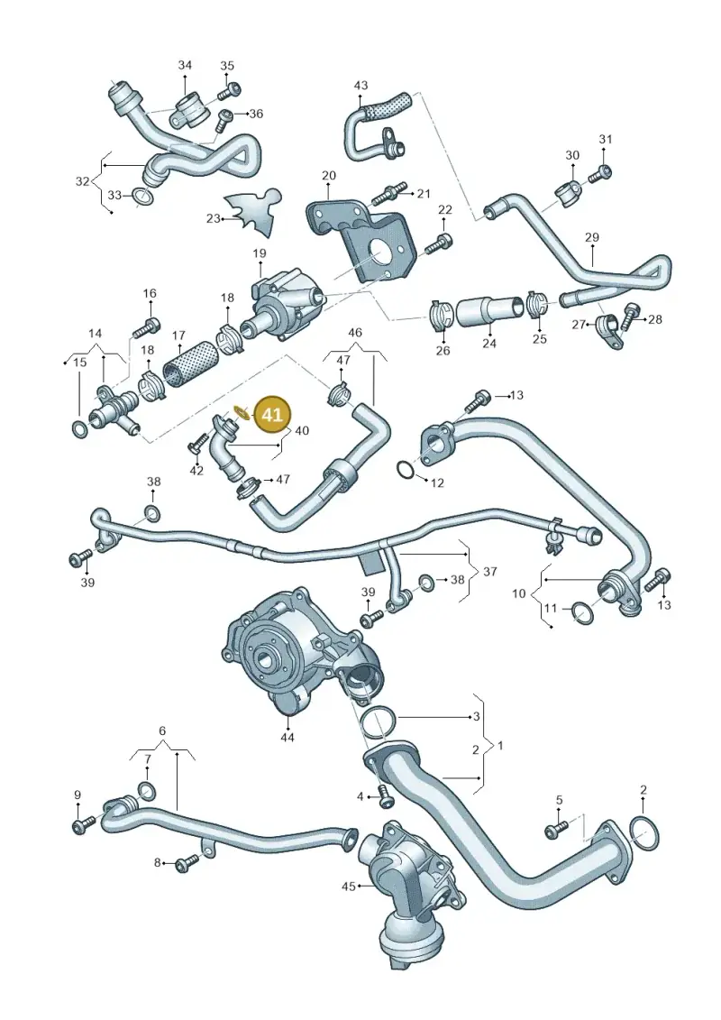 WHT001011A — Volkswagen Touareg (2017-2023) diagram 439121300, position 41