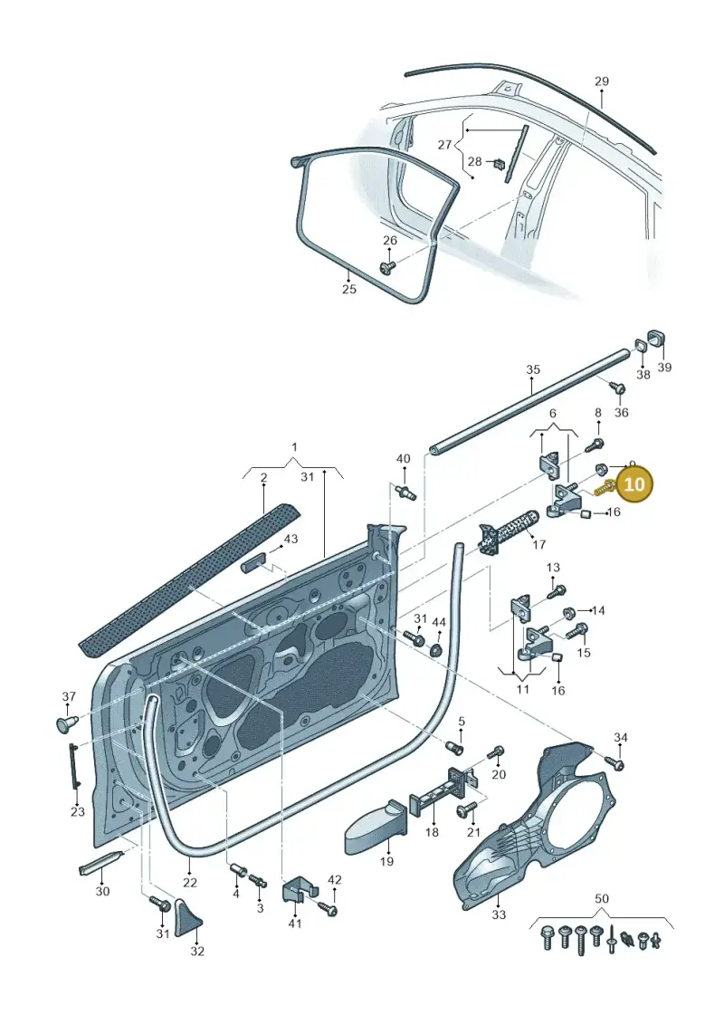 WHT001234 — Audi RS7 Sportback (2019-2025) diagram 435831100, position 10