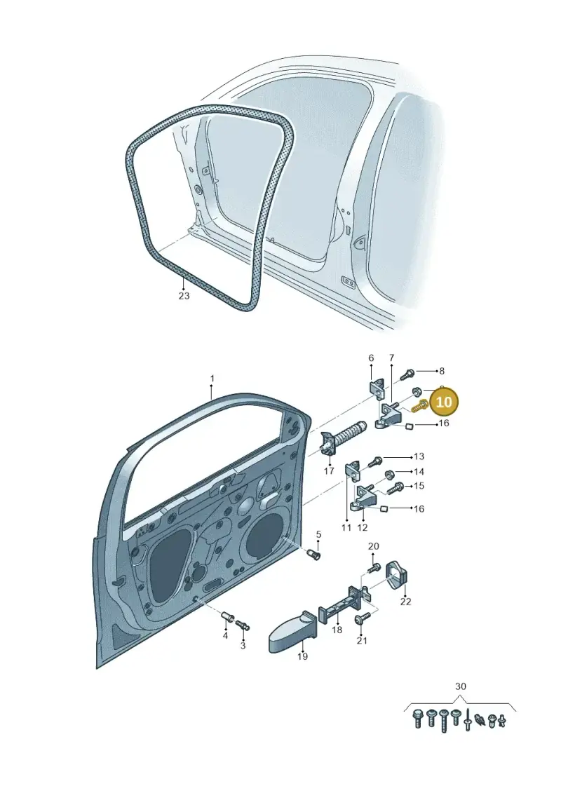 WHT001234 — Audi A1 Sportback (2018-2025) diagram 592831010, position 10