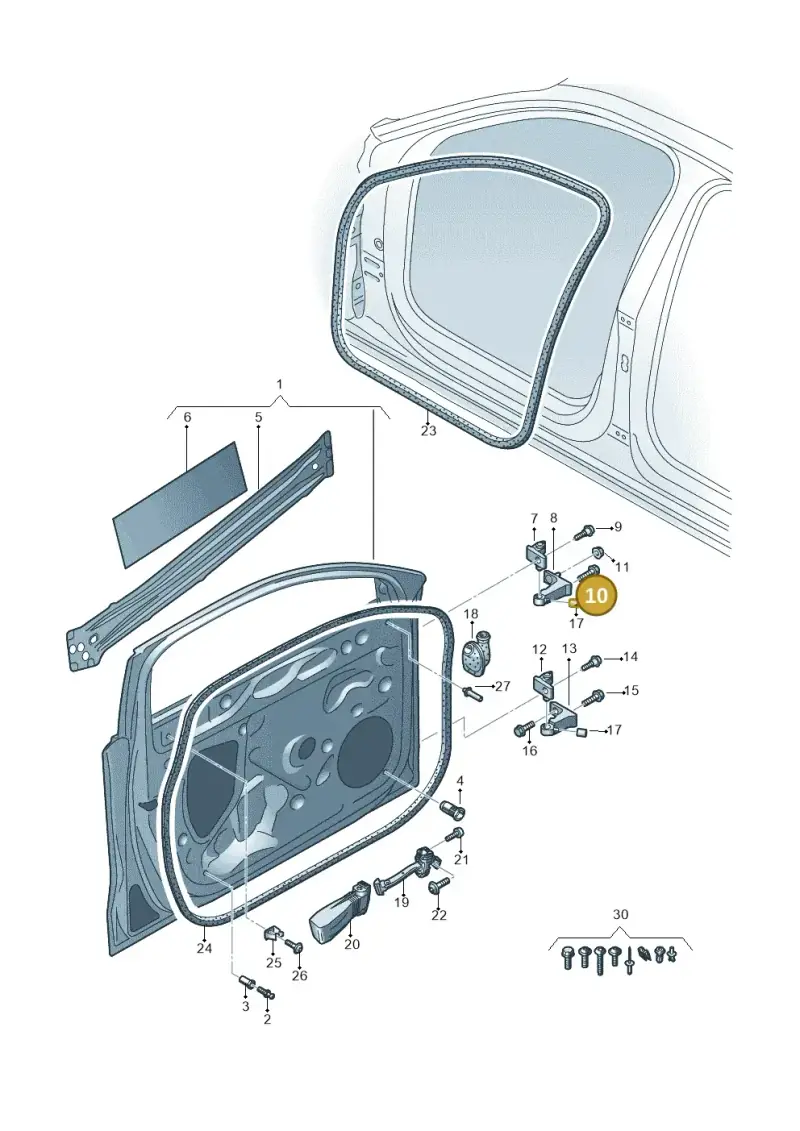 WHT001234B — Audi A3 Sportback (2019-2025) diagram 596831010, position 10