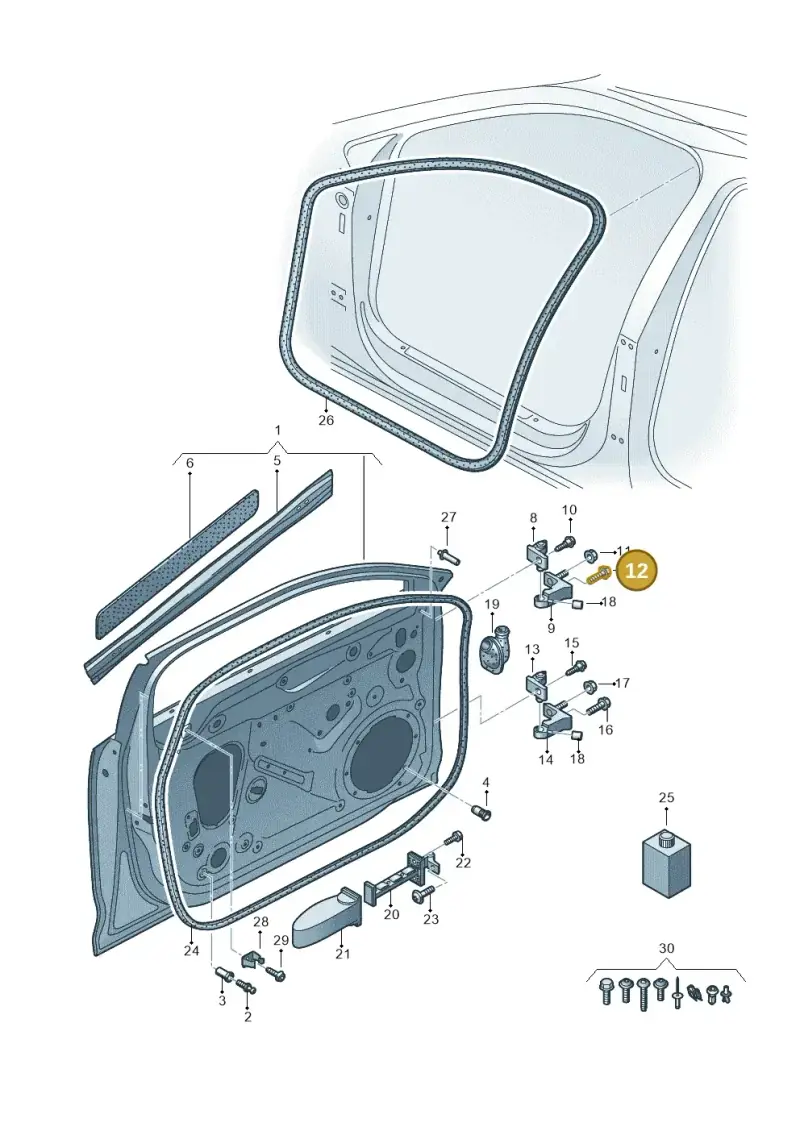 WHT001234B — Audi RS4 Avant (2017-2025) diagram 849831100, position 12