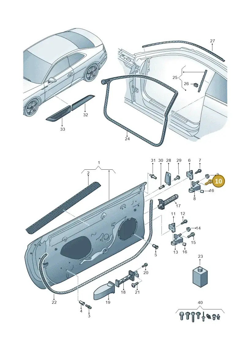 WHT001234B — Audi RS5 Sportback (2017-2025) diagram 897831100, position 10