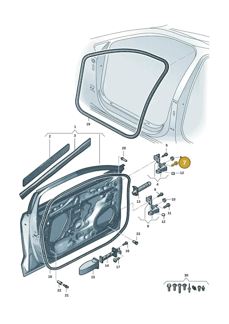 WHT001234 — Audi A5 Limousine (2024-2025) diagram 8wk831010, position 7