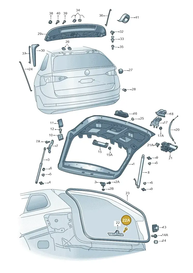 WHT001236 — Skoda Octavia (2019-2022) diagram 585827010, position 22A