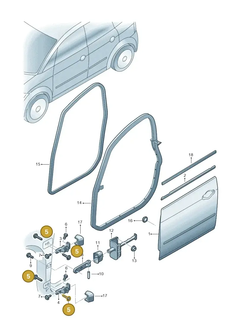 WHT001237 — Audi A2 (2000-2005) diagram 248831100, position 5