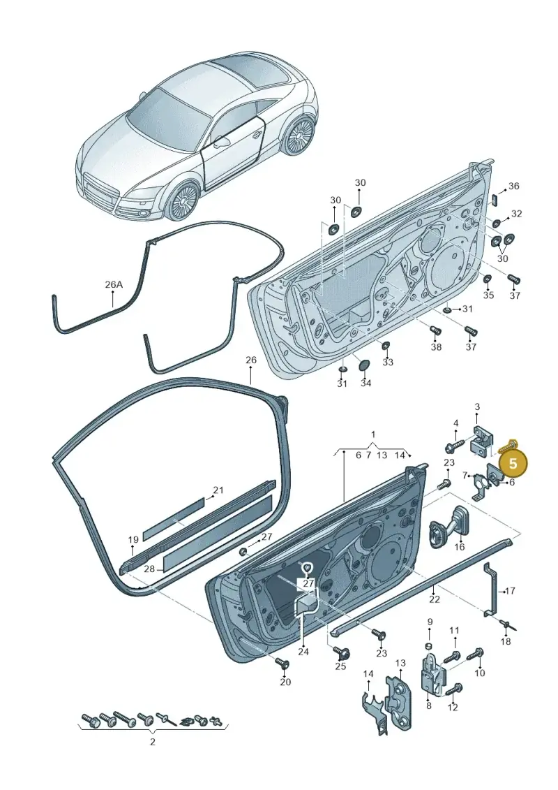 WHT001237 — Audi TTS Coupe 2.0 (2010-2014) diagram 609831100, position 5