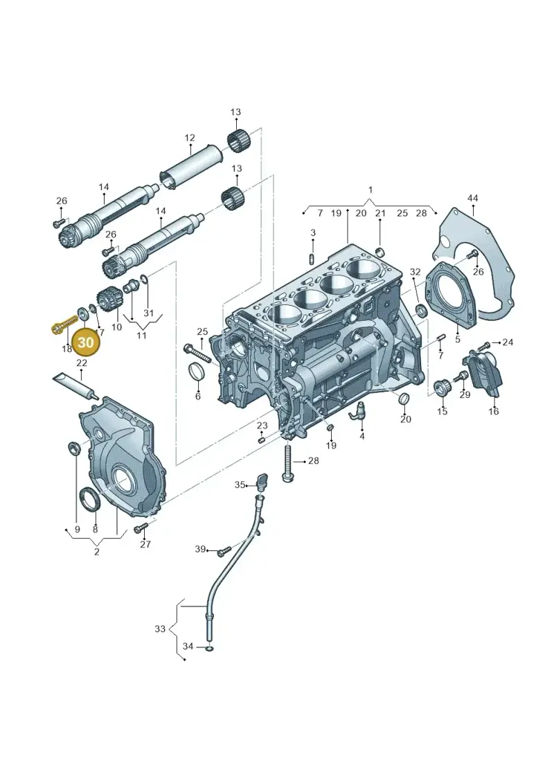 WHT001396A — Volkswagen Tiguan 2.0 (2023-) diagram 746103100, position 30