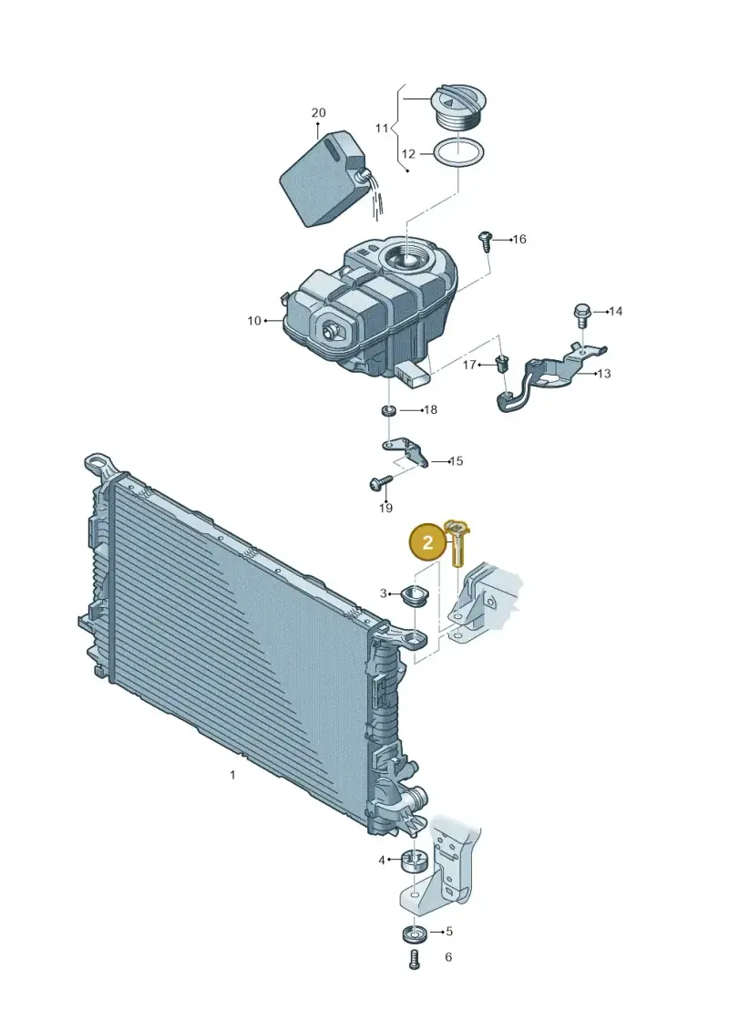 WHT001506A — Audi A7 Sportback (2014-2018) diagram 788121710, position 2