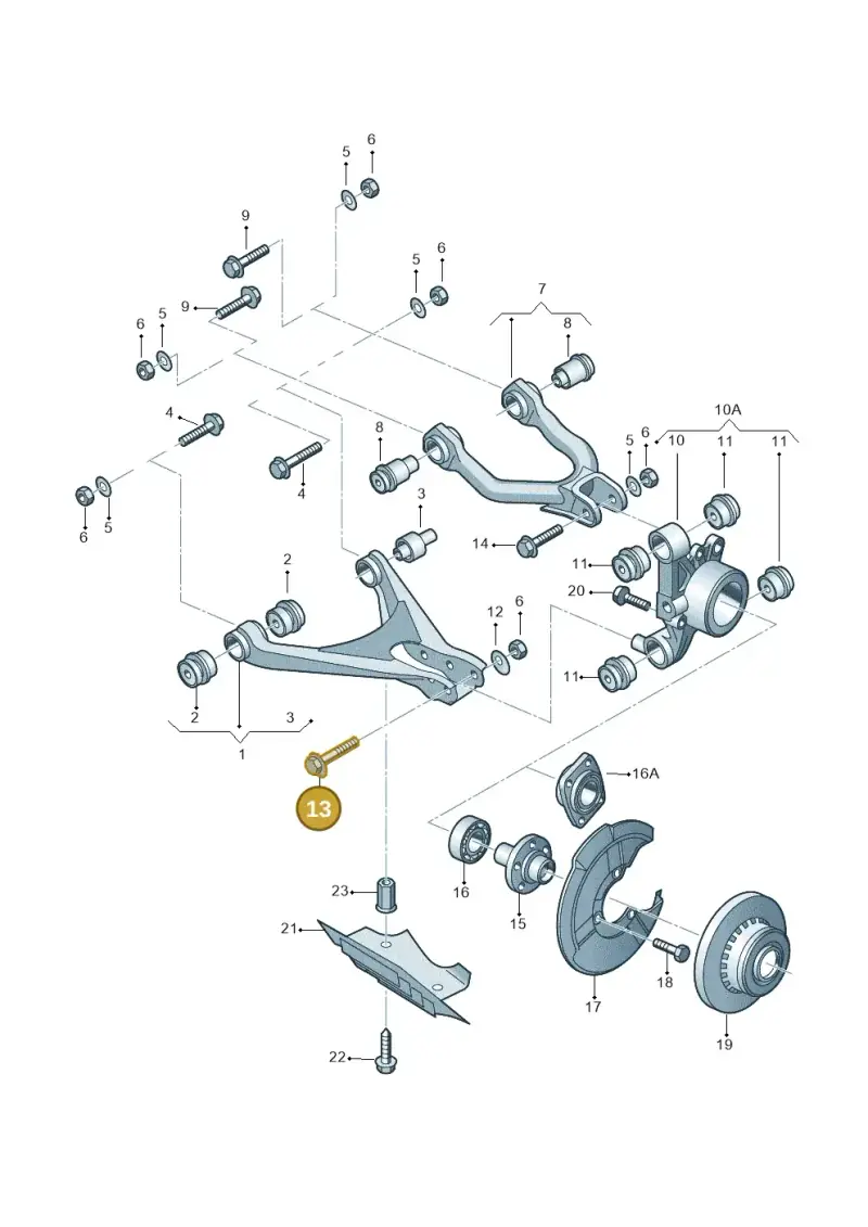 WHT001661 — Volkswagen PASSAT/4MOTION/W8 (2002-2005) diagram 195505300, position 13