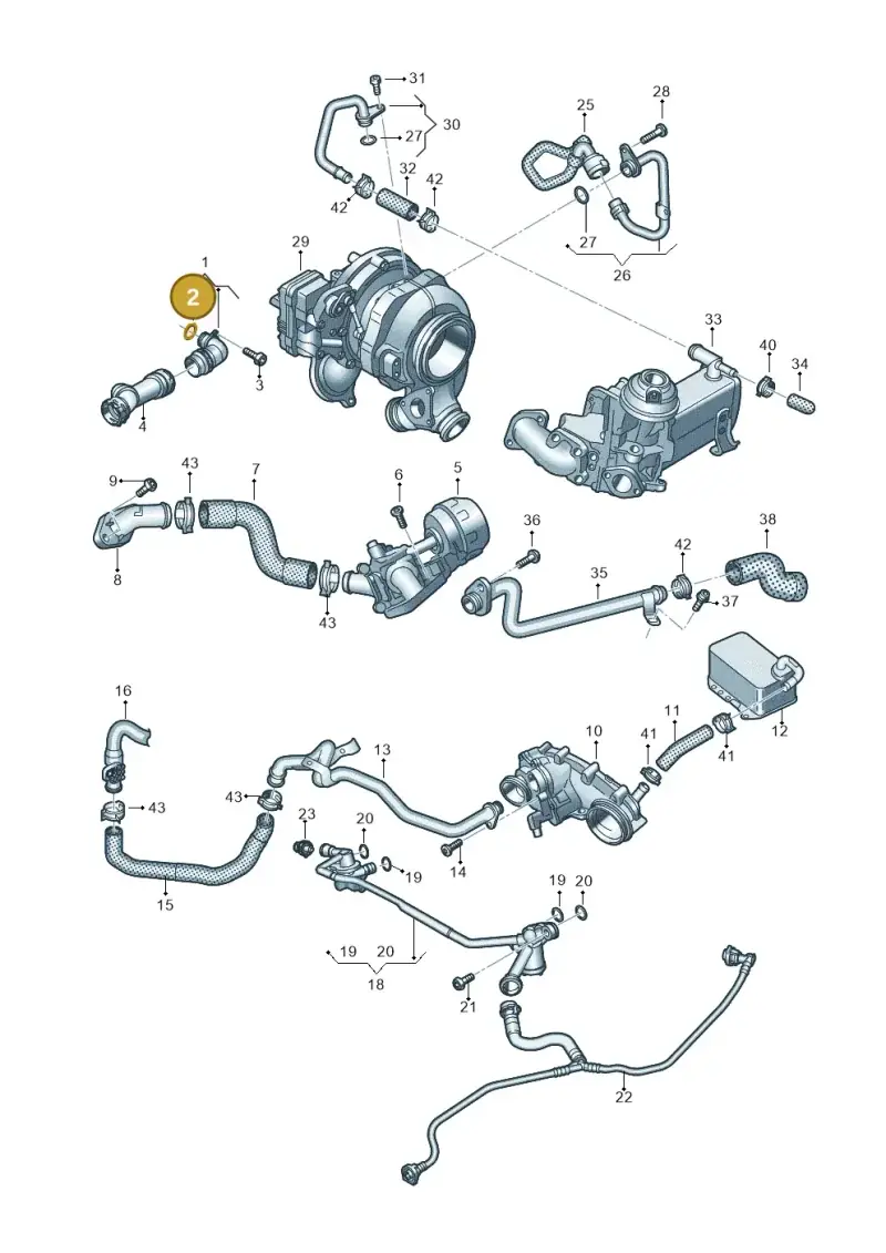 WHT001688D — Audi A8 (2017-2025) diagram 838121052, position 2