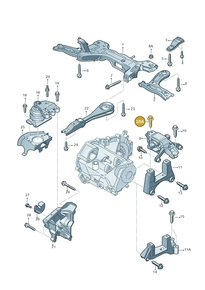 WHT001835 — Volkswagen Polo (2012-2014) diagram 747199260, position 10A