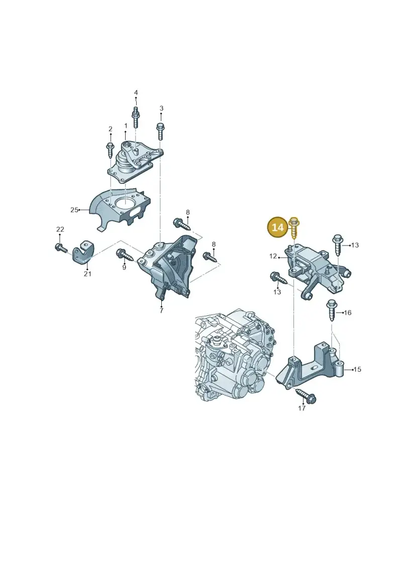 WHT001835 — Volkswagen Polo 1.4 BlueMotion (2014-2017) diagram 773199260, position 14