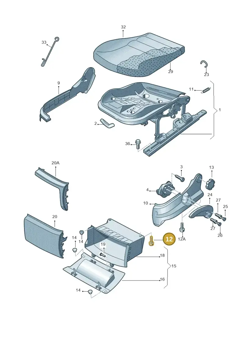 WHT001867 — Skoda Fabia Scout (2010-2014) diagram 481881000, position 12