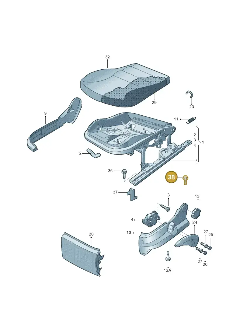 WHT001867 — Skoda Fabia Jingrui (2008-2014) diagram 662881000, position 38