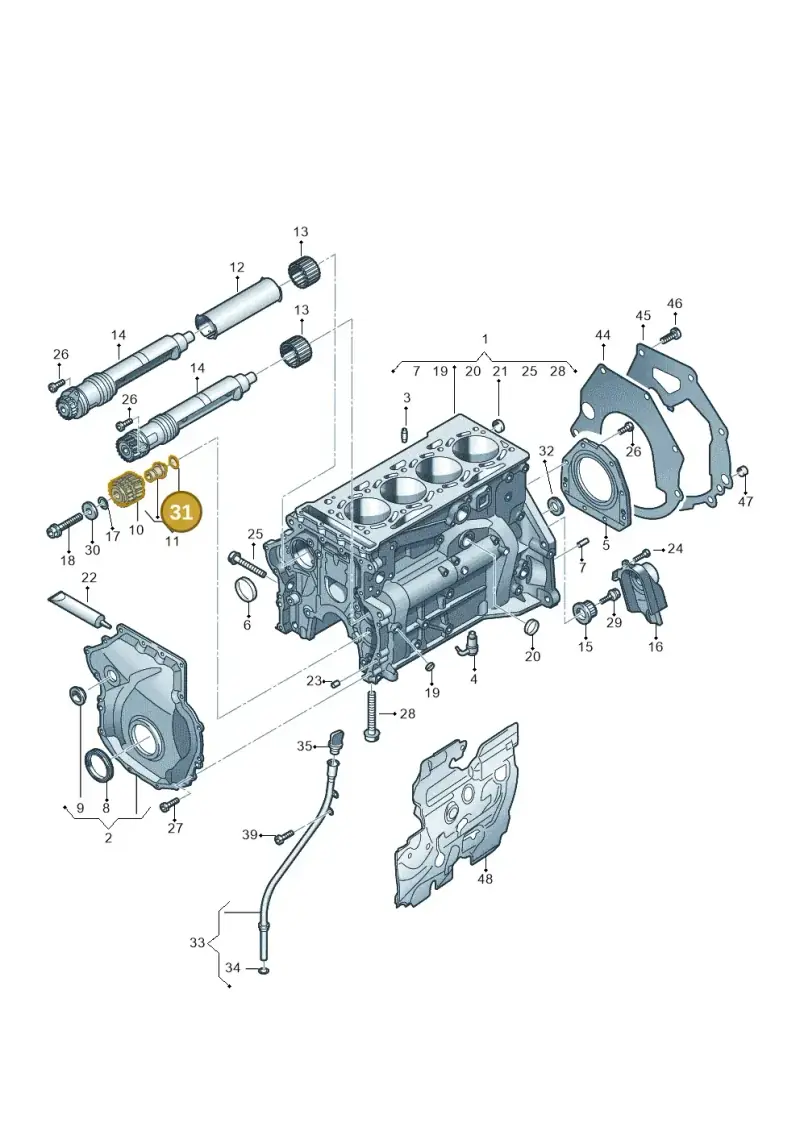 WHT001905 — Volkswagen Passat estate (2023-) diagram 5h0103012, position 31