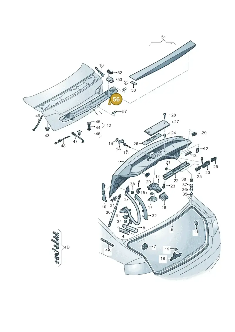 WHT001940A — Audi RS5 Coupe (2010-2015) diagram 695827000, position 56
