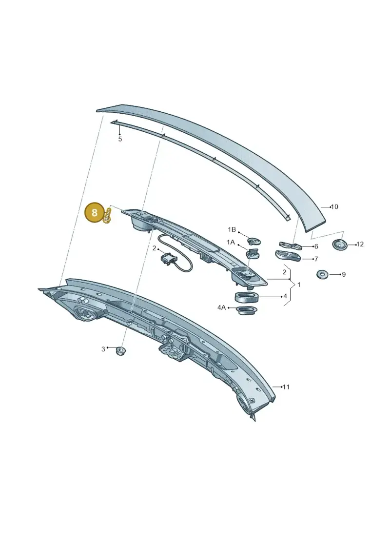 WHT001940A — Audi A7 Sportback (2010-2015) diagram 711827500, position 8