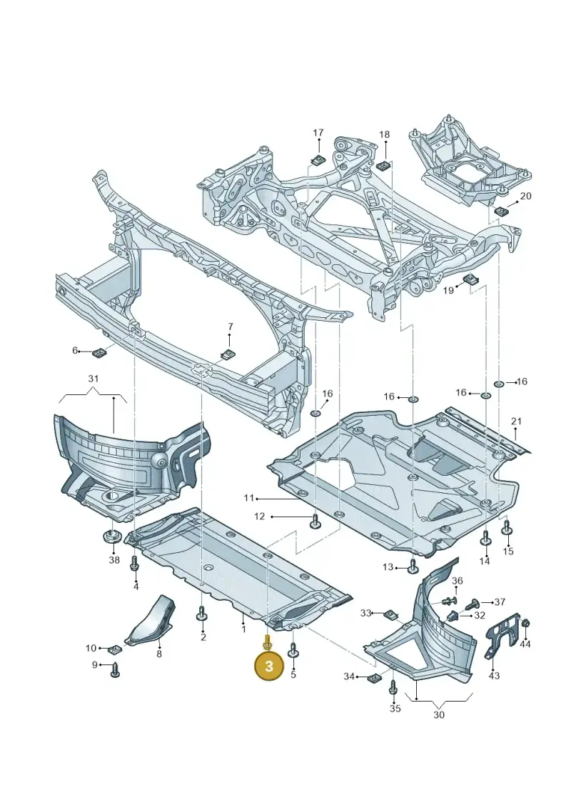 WHT001940A — Audi A7 Sportback (2010-2015) diagram 711863250, position 3