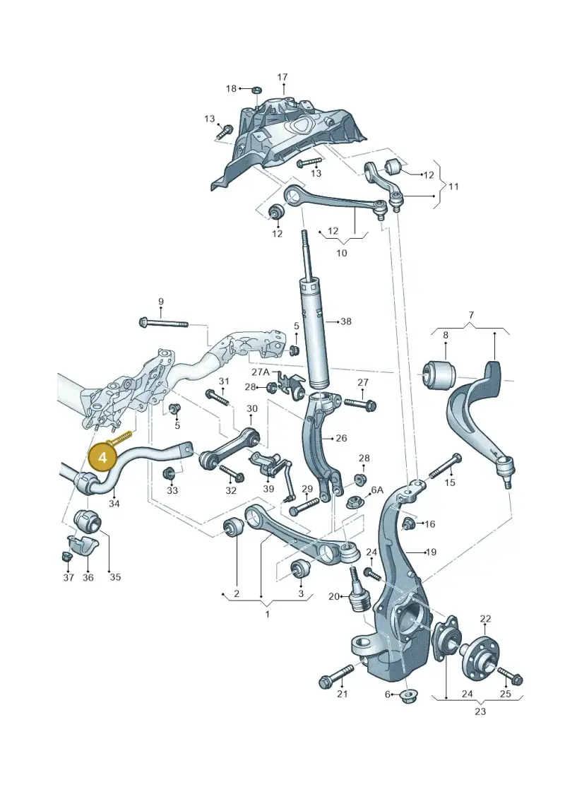 WHT001949 — Audi RS6 Avant (2013-2018) diagram 758407000, position 4