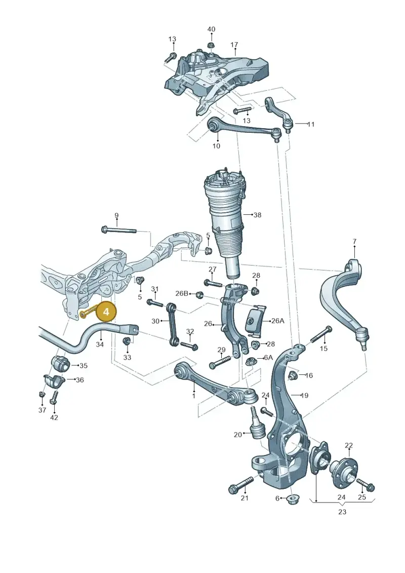 WHT001949 — Audi A8 (2013-2018) diagram 771407000, position 4