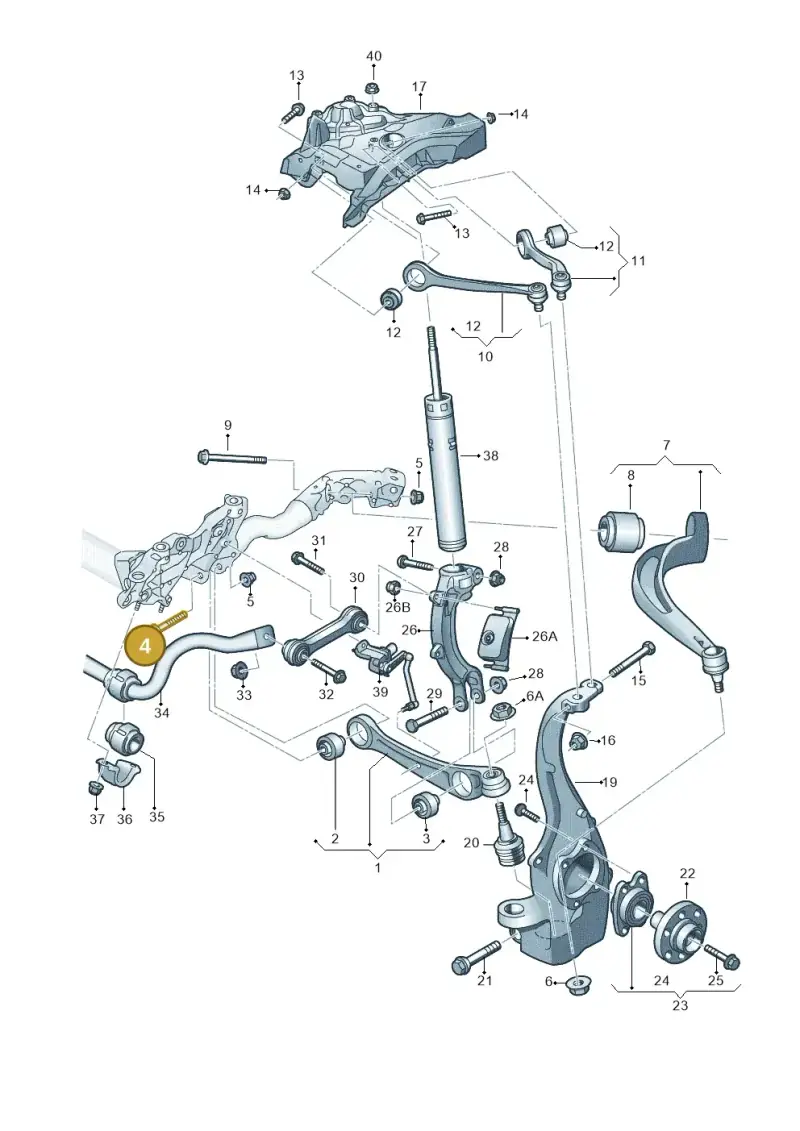 WHT001949 — Audi A7 Sportback (2014-2018) diagram 788407000, position 4