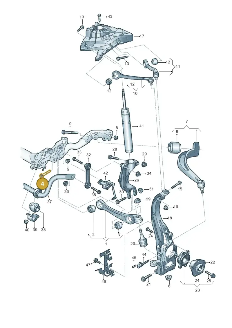 WHT001949 — Audi A4 (2015-2025) diagram 849407000, position 4