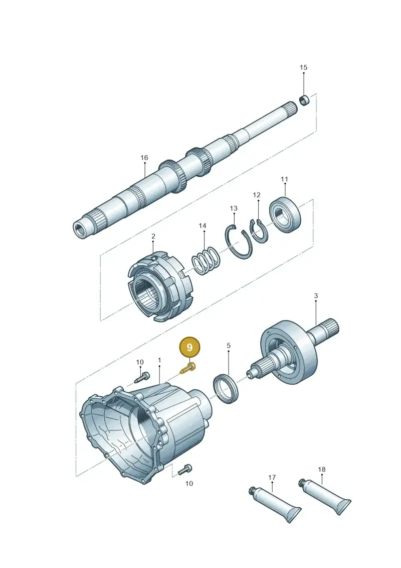 WHT001958B — Volkswagen Phideon (2016-2023) diagram 251409700, position 9