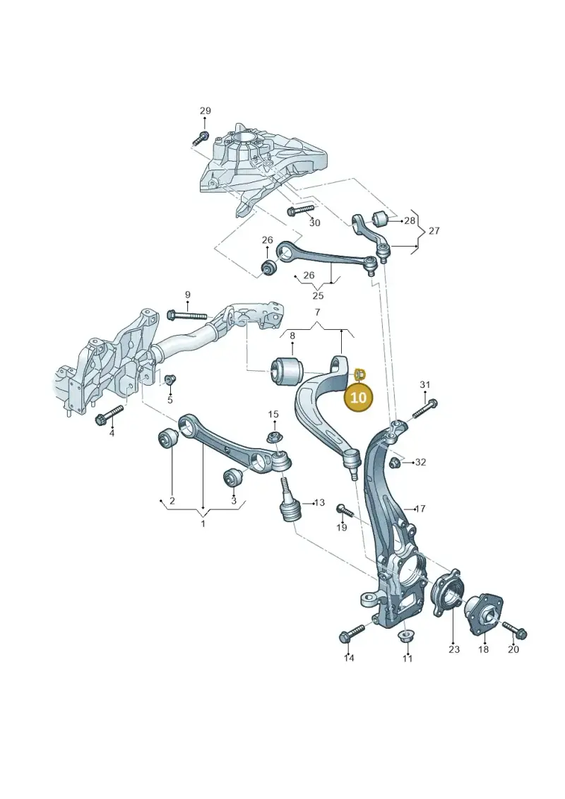 WHT001987 — Volkswagen Touareg (2017-2023) diagram 439407000, position 10