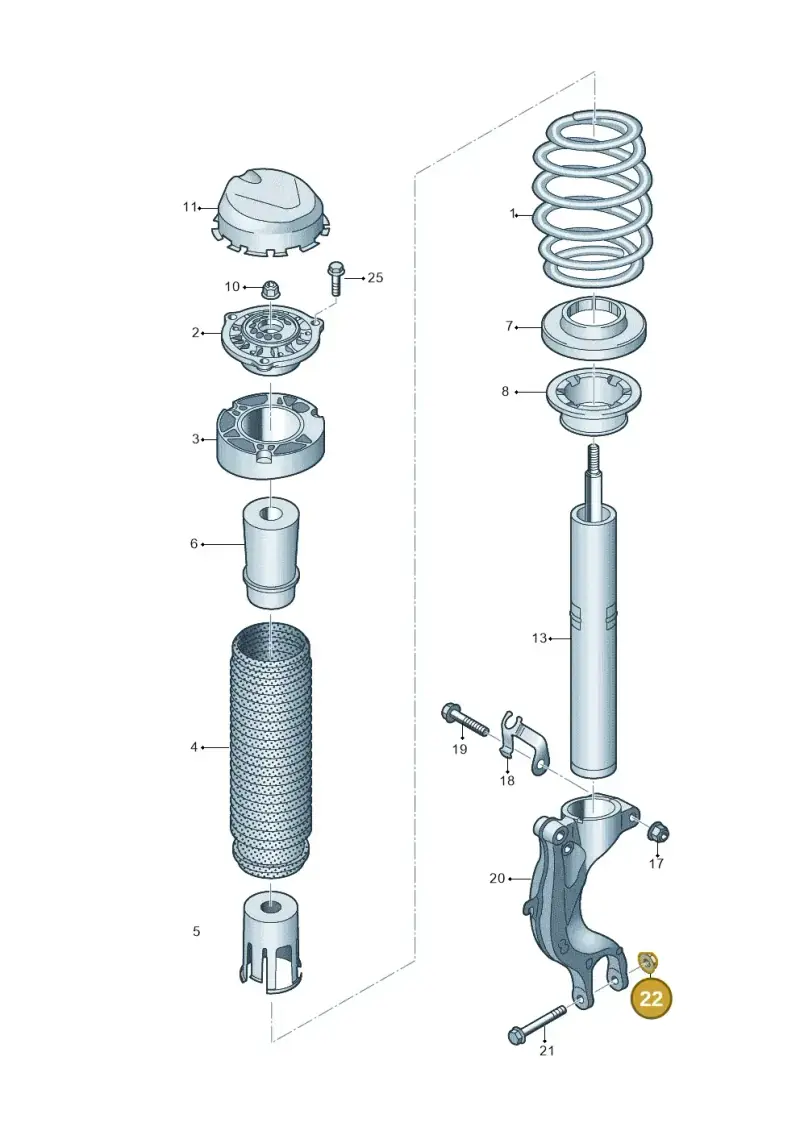 WHT001987 — Volkswagen Touareg (2017-2023) diagram 439411000, position 22