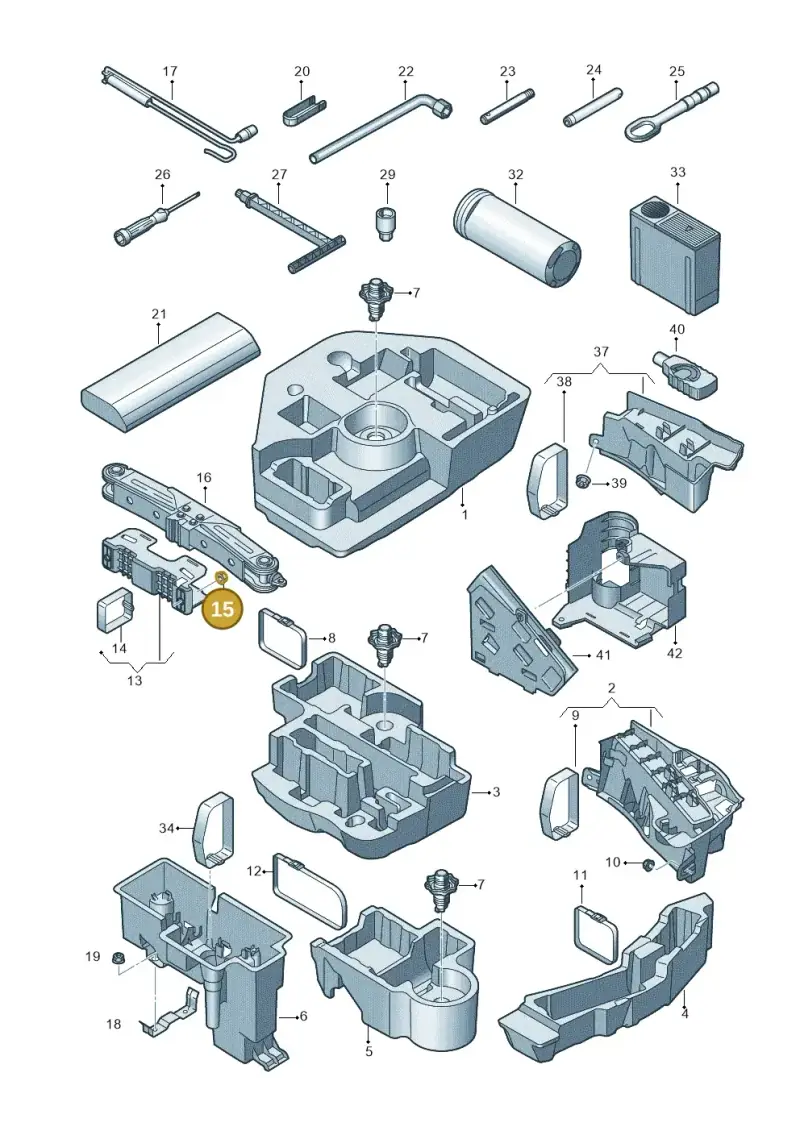 WHT002000 — Audi A6 (2018-2025) diagram 430011100, position 15