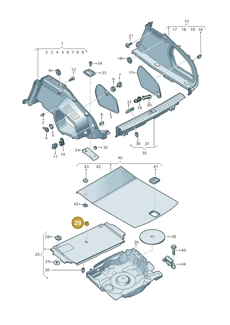 WHT002000 — Audi RS7 Sportback (2019-2025) diagram 435863800, position 29