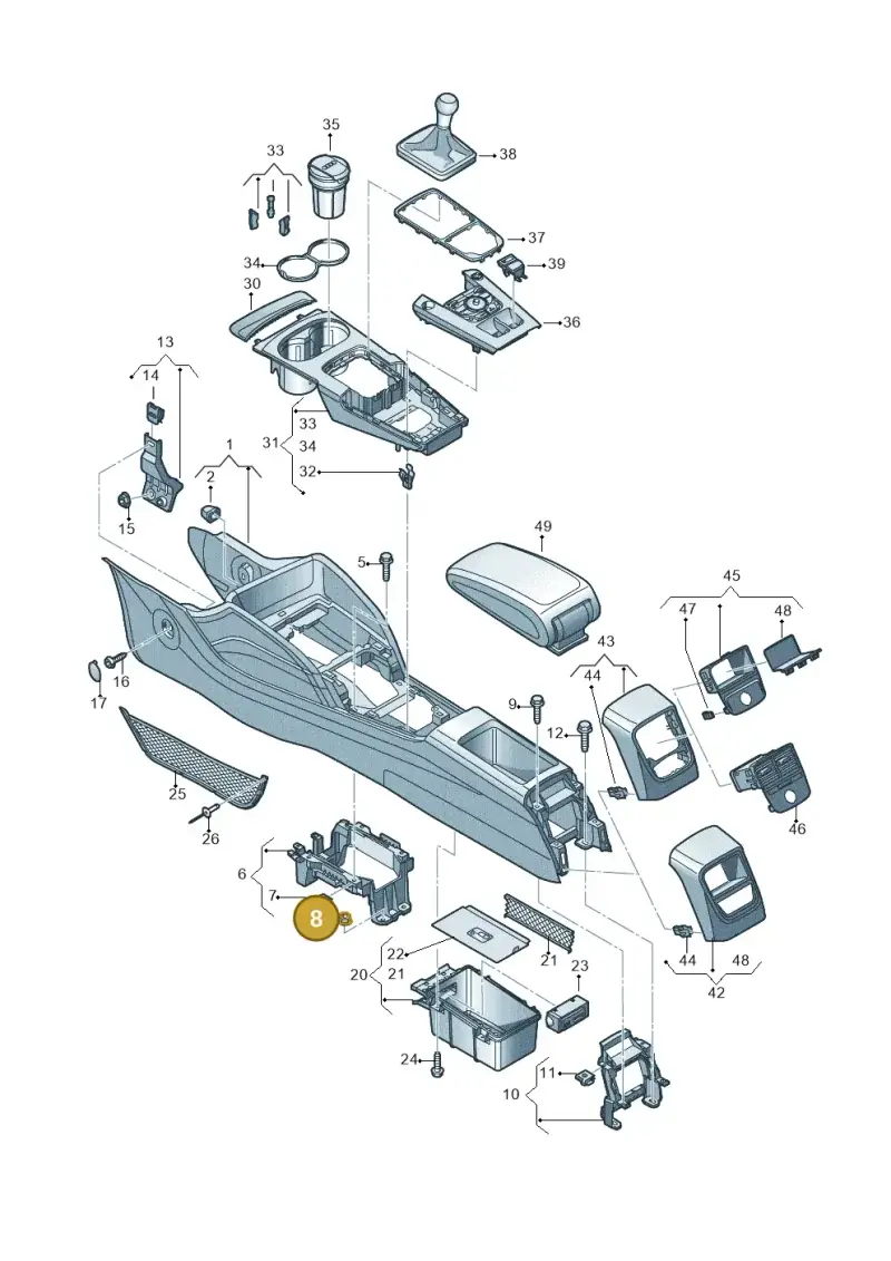 WHT002000 — Audi RS3 Limousine (2017-2020) diagram 745863500, position 8