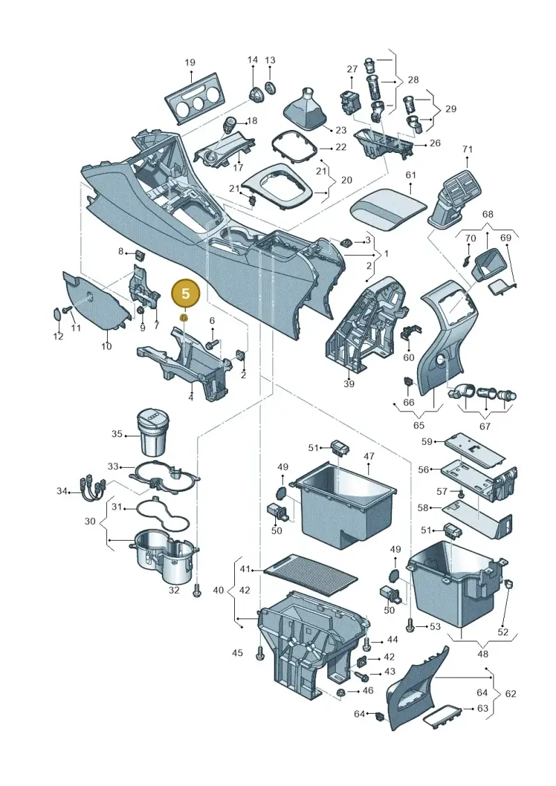 WHT002000 — Audi Q3 1.4 (2016-) diagram 855863500, position 5