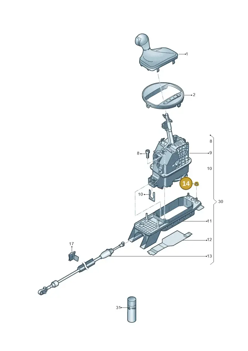 WHT002000 — Audi TT RS (2016-2023) diagram 898713100, position 14