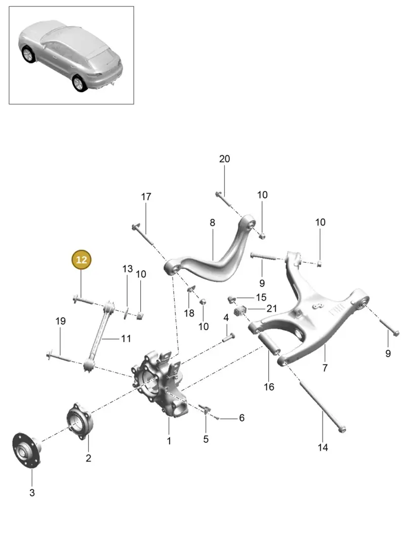 WHT002053 — Porsche Macan (2013-2018) diagram p44501000, position 12