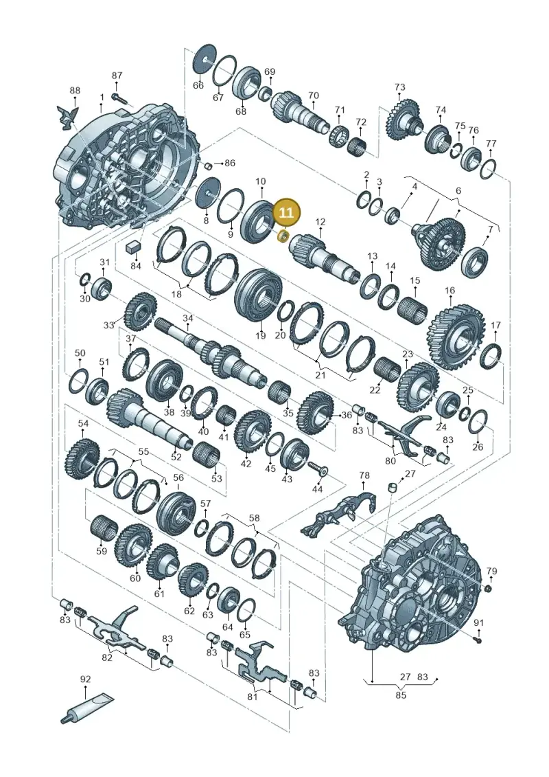 WHT002057 — Volkswagen Transport. multivan (2019-2024) diagram 806800300, position 11