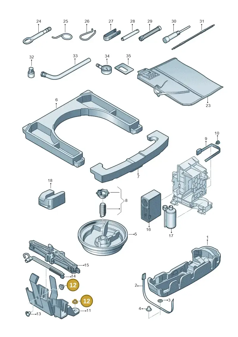 WHT002098 — Audi A3 Sportback (2016-2020) diagram 745011200, position 12