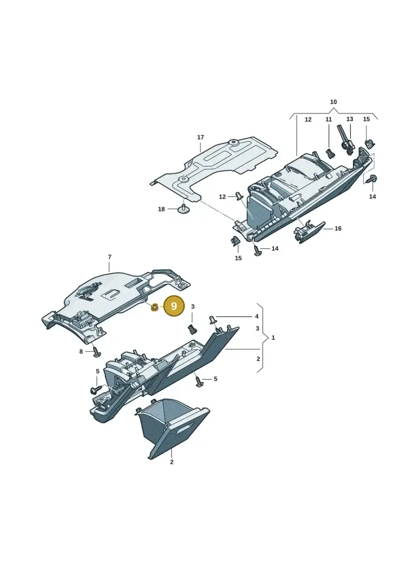 WHT002098 — Audi Q6 e-tron (2023-2025) diagram f5s857190, position 9