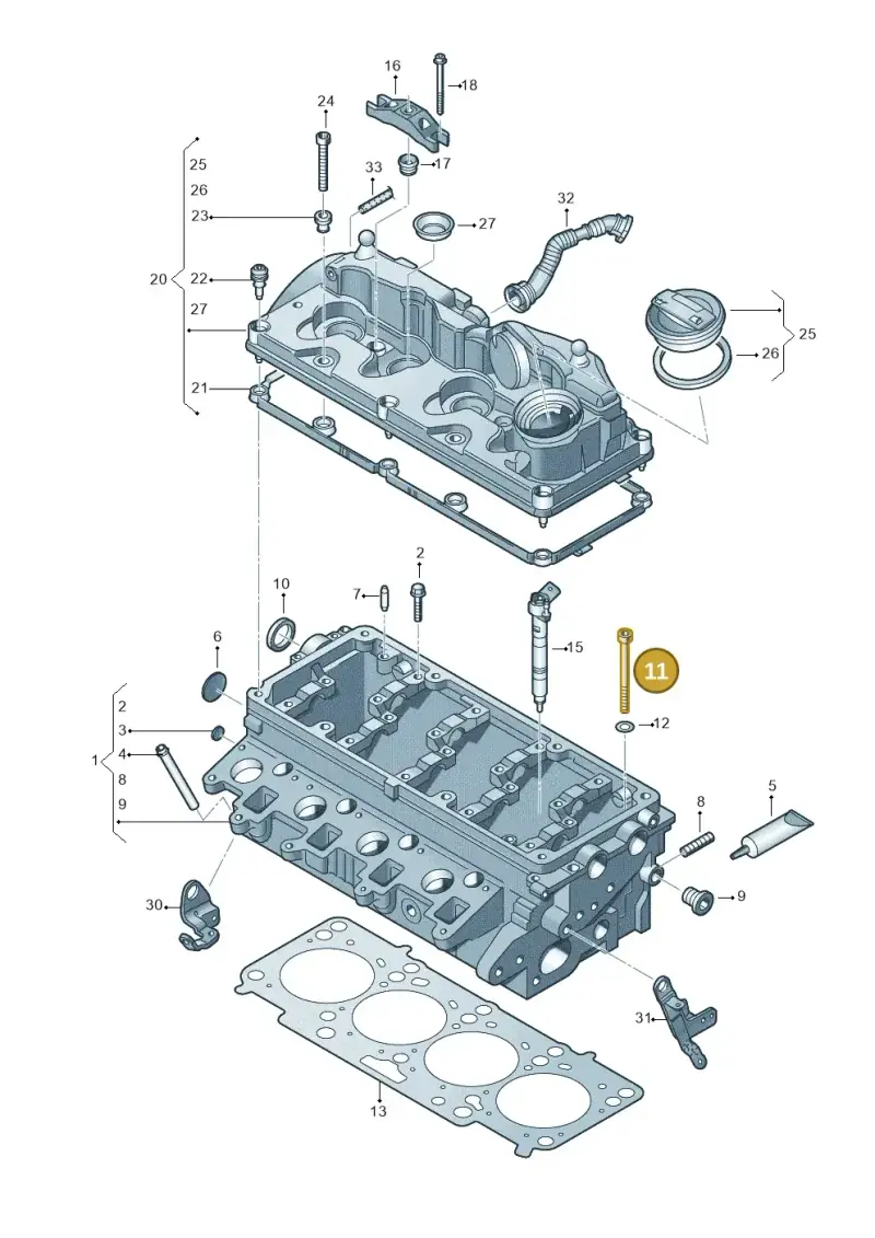 WHT002131A — Volkswagen Amarok twin cab (2022-) diagram 749103500, position 11