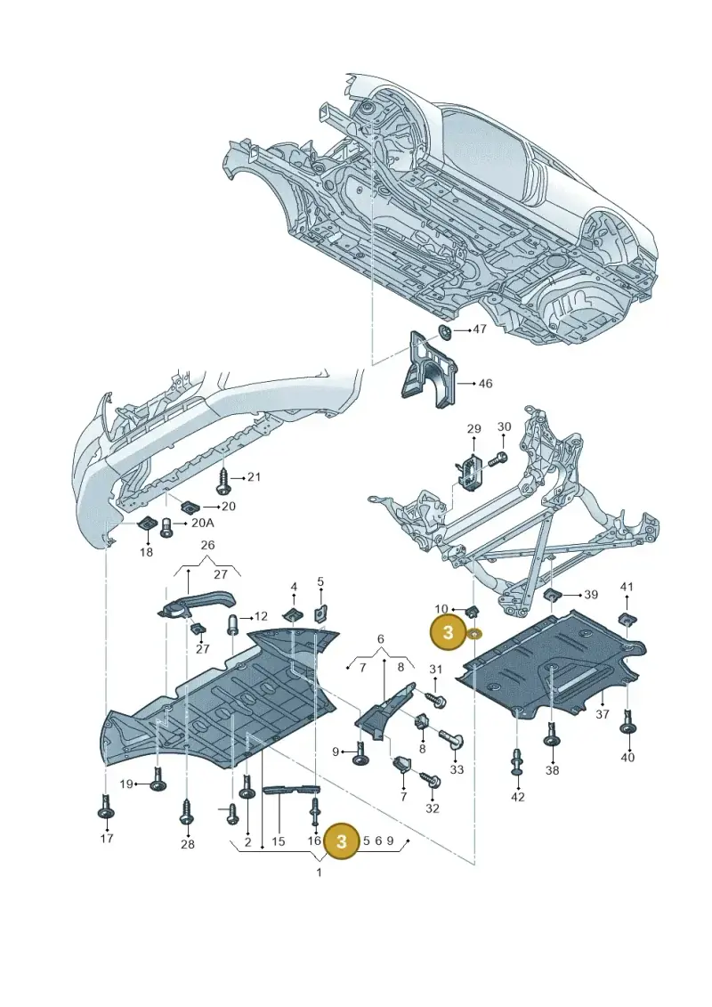 WHT002227 — Audi RS4 Av. qu. 4.2 (2012-2015) diagram 695863250, position 3